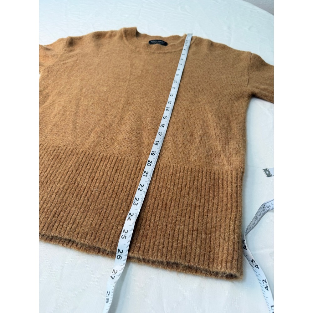 Banana Republic Alpaca Blend Crewneck Sweater Camel Tan Cozy Knit Womens Small - Picture 9 of 10